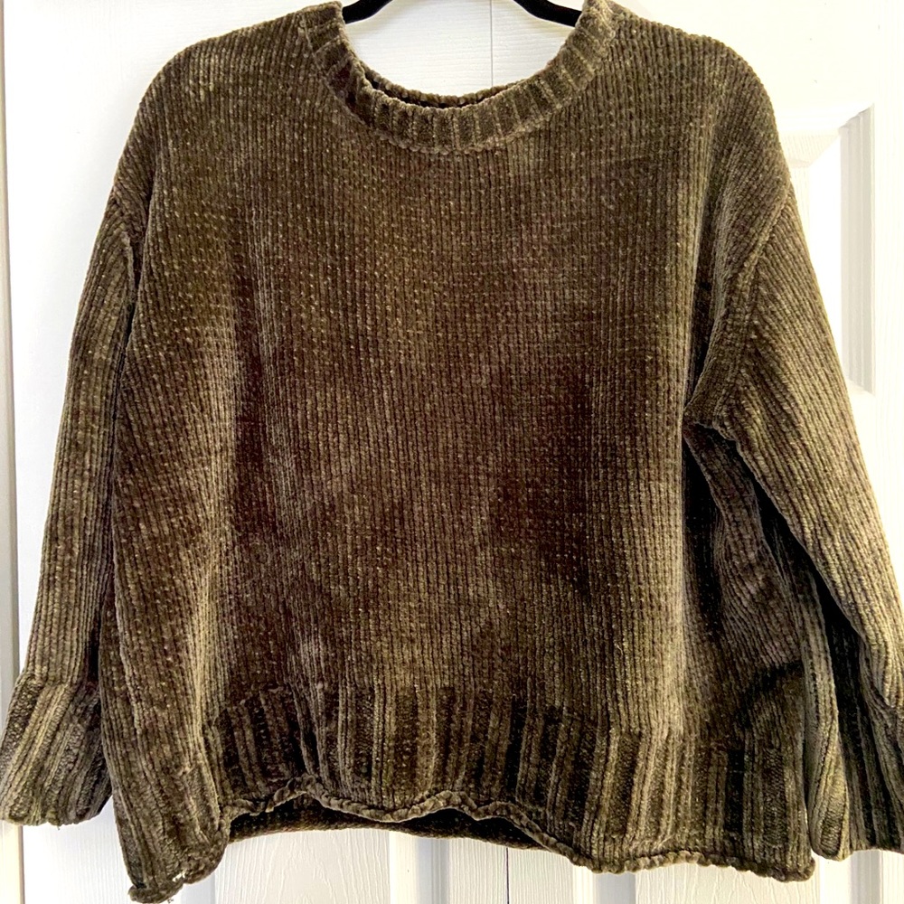 MAX Studio Chenille cropped sweater